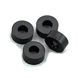 100PCS 3mm Black Nylon Round Spacer, OD 7mm, ID