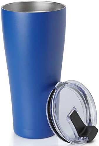 COMOOO 32oz/1 Pack Double Wall Vacuum Insulated Travel Mug, Stainless Steel Tumbler with Lid, Durable Powder Coated Insulated Coffee Cup for Cold & Hot Drinks (Navy, 32oz-1 Pack)
