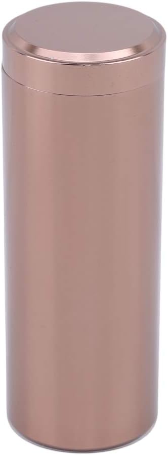 Hengxing Portable Mini Tea Can Aluminum Herb Stash Jar Seal Smell Proof Container Spice Organizer Storage Pot,Coffee Gold