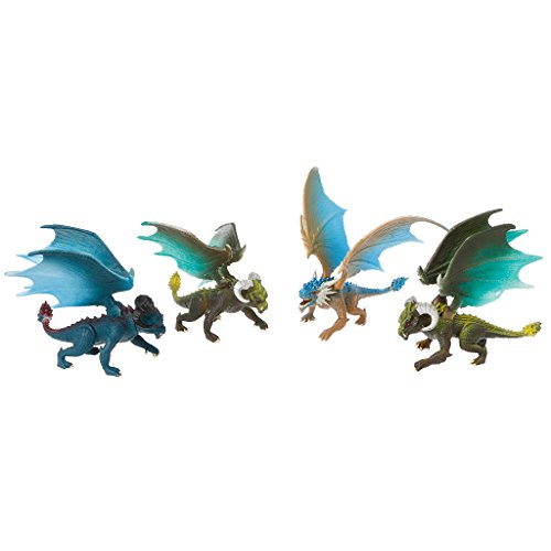 JAGENIE Dragons with Wings Dinosaur Action Figure Classic Toys Kids Educational Model Christmas New Year Gift,1 pc, Random Delivery