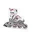 Bladerunner by Rollerblade Phoenix Girls Adjustable Fitness Inline Skate, White and Pink, Junior, Value Performance Inline Skates