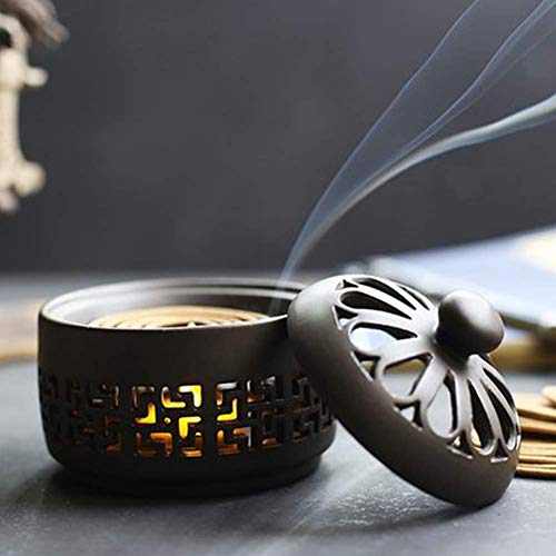 XinXu Incense Burner, Coil Incense Holder Ceramic Censer Incense Burner Holder for Home Decoration Tea Ceremony - Thumbnail 5