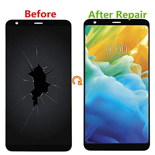 XR MARKET Compatible LG Stylo 4 Screen Replacement, LCD Display Touch Screen Digitizer Assembly Part for LG Q710 Q710AL Q710MS 6.2'',with Tools, Screen Protector(Black NO Frame)