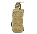 Tactical Radio Pouch - 1000D Nylon Tactical Molle Two Way Radios Holder Case for Walkie Talkies (TAN)