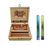 Large Rolling Supreme King Rolling Box Tray, Raw Paper, Tips, Hemp Roller, Rb Doob Tube, 110mm