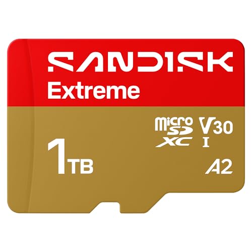 SANDISK Extreme microSD Card + Adapter 1TB, Up to 245MB/s Read Speeds