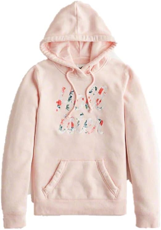 Hollister New Abercrombie Floral Embroidered Logo Hoodie Girl \ Women