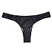 MissTalk Sexy Womens Brazilian Solid Classic Bikini Bottoms(Black S)
