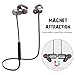 Bluetooth Headphones, Chamfind V4.2 Wireless Magnetic Sports with Microphone Bluetooth Earphone IPX5 Waterproof Stereo Bluetooth Headsets with Noise Cancellation for all Serices(Grey) - Fozento