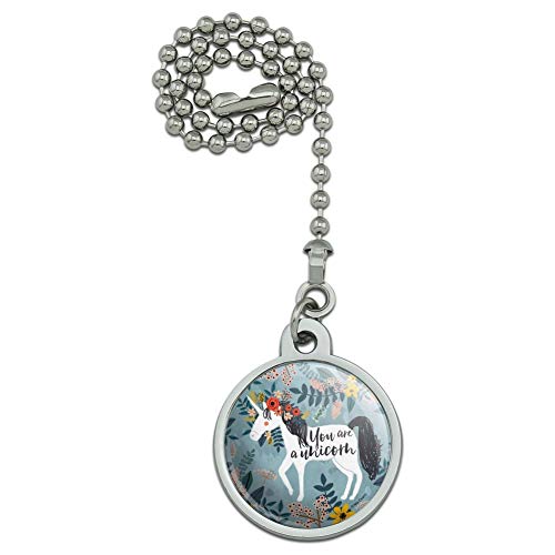 GRAPHICS & MORE You are a Unicorn Unique Flowers Ceiling Fan and Light Pull Chain