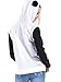 St. Jubileens Women's Cute Panda Print White and Black Fleece Hoodie Sweatshirts Tops Pullover (Small)