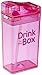 Precidio Design Drink in the Box Eco-Friendly Reusable Drink and Juice Box Container, 8oz (Pink)