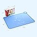 Silicone Baby Placemats for Children Kids Toddlers, Cute Stone Baby Placemats Travel with Raised Edge, Silicone Surface, Waterproof, Portable, Easy to Clean, Dishwasher Safe, BPA Free, Blue