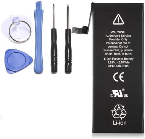 Iphone 5C 5S A1456 A1507 A1516 A1529 A1532 A1453 A1457 A1518 A1528 A1530 A1533 Battery OEM Quality Lithium 1570 mAh with Repair Tool Kit - 1 YEAR WARRANTY