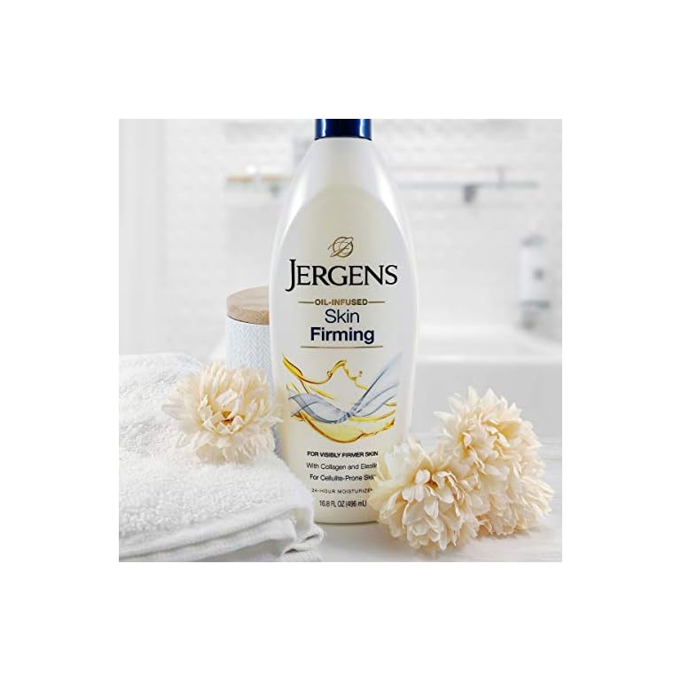 Jergens Skin Firming Body Lotion for Dry to Extra Dry Skin, Skin