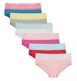 Free to Live 6 Pack Women's Flattering Contrast Lace Hipster Panties
