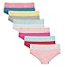 6 Pack: Free to Live Women's Lace Band Cotton Hipster Panties - Made in USA (Medium, Baby Pink, Blue, Fuchsia, Heather Grey, Red, White)