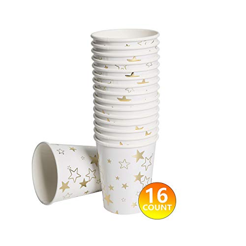 image for Vland Party Supplies by Star pattern – Disposable Paper Dinnerware S