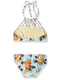 Hobie - Conjunto de traje de baño con cuello alto y tirantes para niñas grandes