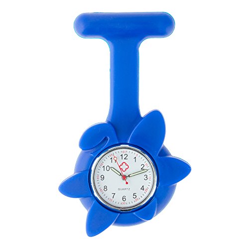 Set / Kit / Lot of 3 Fob / Brooches / Pockets Analogue Quartz Watches for Doctors, Nurses and Health Care Workers With Colorful Infection Control Silicone / Rubber / Jelly Hygienic Covers