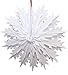 Devra Party 6-Piece Tissue Paper Snowflakes, White, 15-22 Inch
