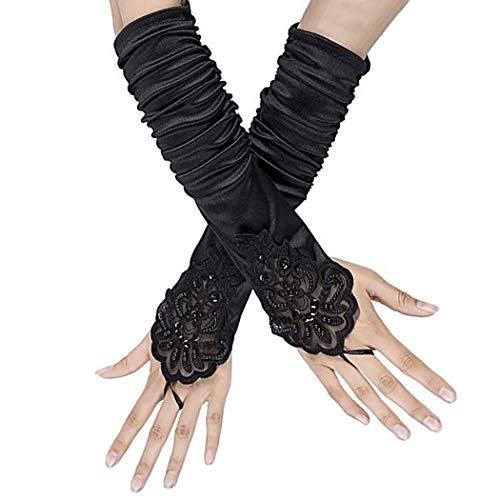 Aniwon Vintage Necklace Earrings Hair Accessories Set for Women Girls Halloween Decorations Prom Party Accessory Black