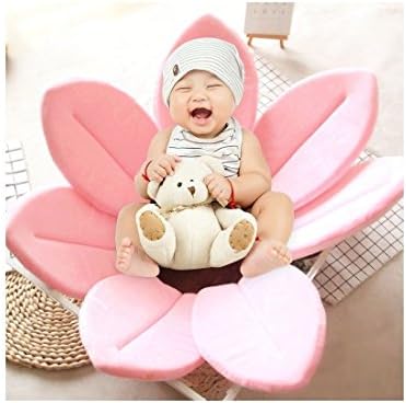 Blooming Flower Tubs Seats for Baby,Baby Bath Lotus Super Soft Cute Bathtub Mate Christening Birthday Adorable Present (Baby Pink)