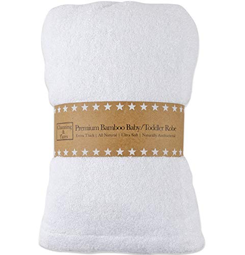 Channing & Yates - Premium Baby Robe - Toddler Robe - Organic Bamboo Hooded Bathrobe Towel - Thick & Soft (Pink)