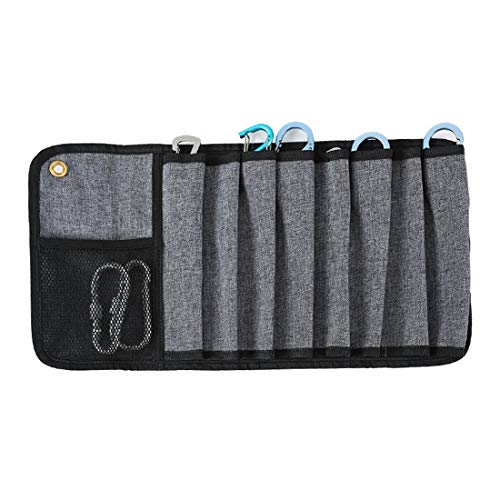 Freahap Organizer Bag Ice Screw Bag Tent Stake Organizer Tool Bag for Rock/Ice Climbing Equipment Gear Bag Grey