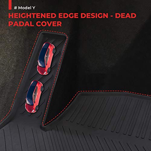 BougeRV for Tesla Model Y Floor Mats, AllWeather Floor Mats Carpet Set
