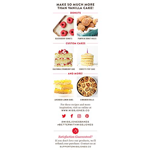 MISS JONES BAKING ORGANIC YELLOW CAKE AND CUPCAKE MIX, NON-GMO, VEGAN-FRIENDLY, MOIST AND FLUFFY: VANILLA (PACK OF 1)