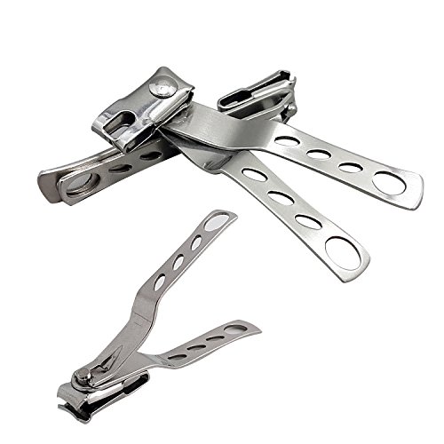 2Pcs Large Size Nail Clippers Nail Clippers Set Thick Finger Toe Nail Cutter Trimming Tool Stainless Steel Nail Art Manicure Pedicure Grooming Tool
