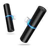 Anyos iPhone 7 8 X Adapter & Charge, 2in1 Headphone Audio & Lightning Charge Adapter for iPhone 7/7 Plus, iPhone 8/8 Plus, iPhone X (Black)