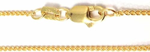18Kt 18K Yellow 16 18" 20" 24" 1mm Solid Gold Round Wheat Necklace Chain Lobster