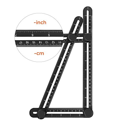 Multi Angle Measuring Tool, Adjustable Angleizer Template Tool for All Angels and Forms