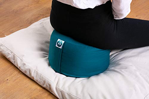 Present-Mind-Meditation-Cushion-Large-Zafu-Yoga-Extra-High-20cm-Washable-Cover-Floor-Pillow