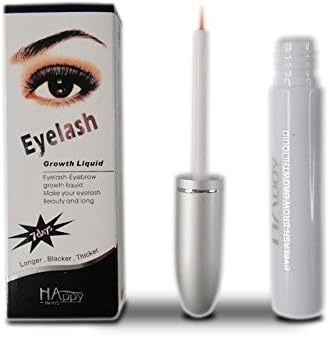 Happy Paris Eyelash Growth Liquid 100% Natural Fast Eyelash-Eyebrow Growth Serum 7 Day Results - Longer, Thicker, Darker Lashes/Brows (Fda Approved).