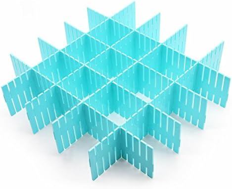 DIY Plastic Grid Drawer Divider/Drawer Organizer/Household Storage Thickening Housing Spacer Sub-grid Finishing Shelves for Home Tidy Closet Stationary Makeup Socks Underwear Scarves Organizer