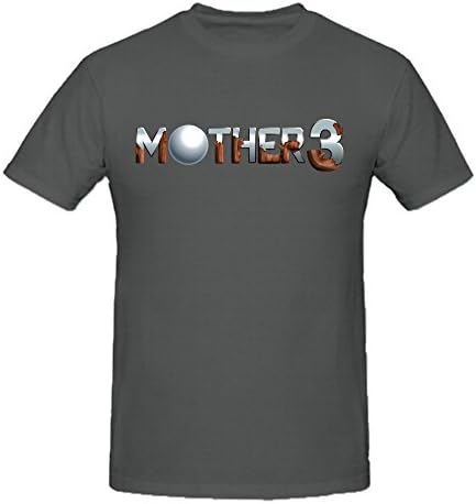 ACUWAU 2016 Mother 3 Logo Mens Crew Neck T Shirts Grey
