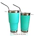 Extra Long Stainless Steel Drinking Straws for 30 oz Tumblers and 20 oz Cups ,Set of 4 | Reusable Eco Friendly Drinking Metal Straws 10.5” | Fits Yeti, RTIC, Ozark tumblers | Cleaning Brush Included