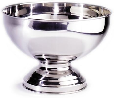 Champagnerschale auf Fuß Edelstahl glänzend ø410x230mm: Amazon.de
