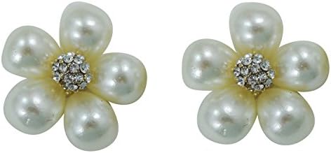 Vintage Bridal white Imitation Pearl Flower Earrings