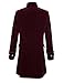 DarcChic Mens Velvet Goth Steampunk Victorian Frock Coat (XL, Burgundy)