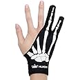 HUION Skeleton Glove for Graphics Drawing Tablets Free Size Two-Finger Artist Glove for Pen Display/LCD Light Box/Pad/Sketch,