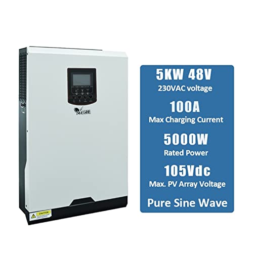 HengYun art 5KVA 5000W Solar Hybrid Inverter 48V 220V MPPT 60A Pure ...
