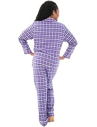 Alexander Del Rossa Pajamas de franela para mujer, juego largo de algodón Pj