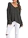 Simplee Apparel Women's Loose Long Sleeve Cross Back Cable Ribbed Knit Sweater,Green,One Size