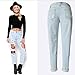 RieKet Women Distressed Boyfriend Dipped Jeans for Juniors (9(Asia 30), Light Blue)
