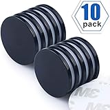 Super Strong Neodymium Disc Magnets with Epoxy Coating, Powerful Permanent Rare Earth Magnets 1.26"D x 1/8"H, Pack of 10