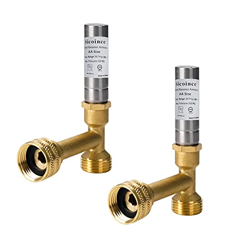sicoince Water Hammer Arrestor Washing Machine 3/4 Inch Thread Y2411111 (2 Pack) Madcity